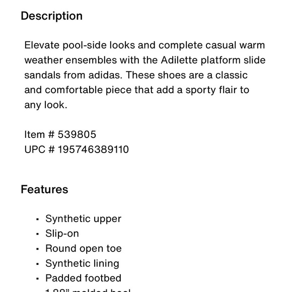 Adidas Adilette Platform Slide Sandal - Picture 7 of 7